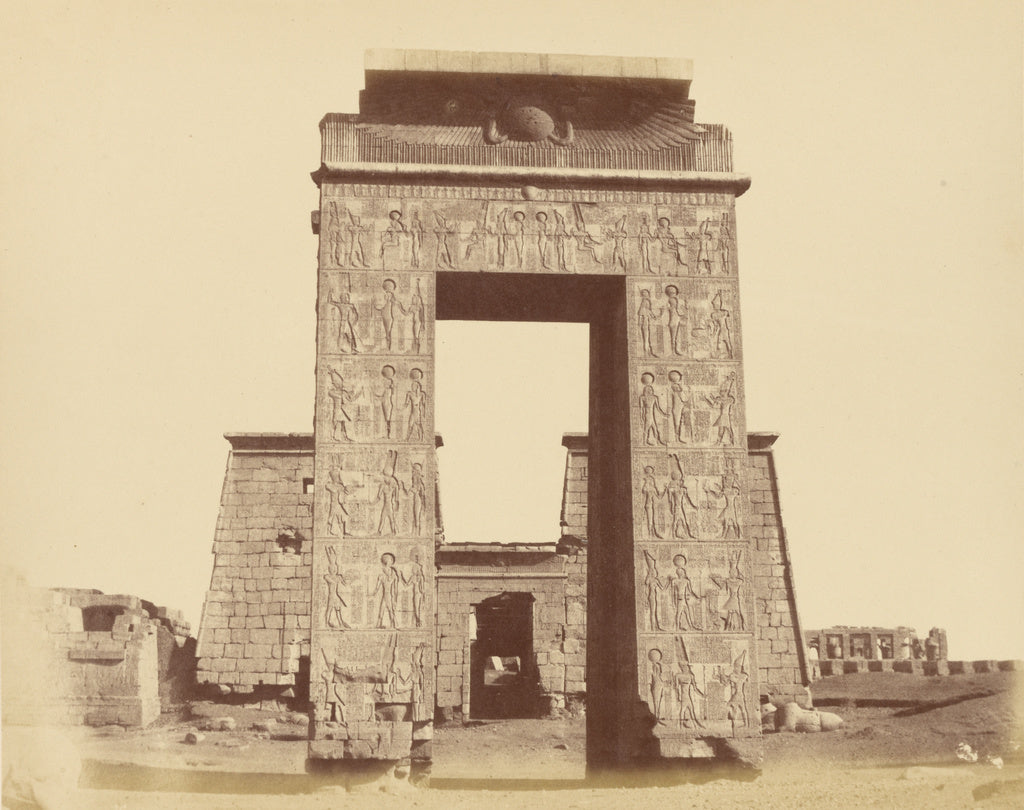 Théodule Devéria:[Portal of the Temple of Khonsu, Karnak],16x12"(A3)Poster