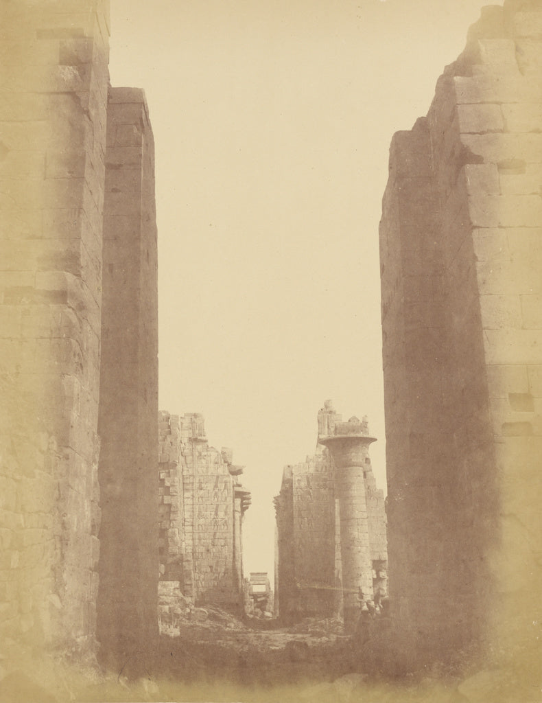 Théodule Devéria:[Karnak, View through the Hypostyle Room],16x12"(A3)Poster