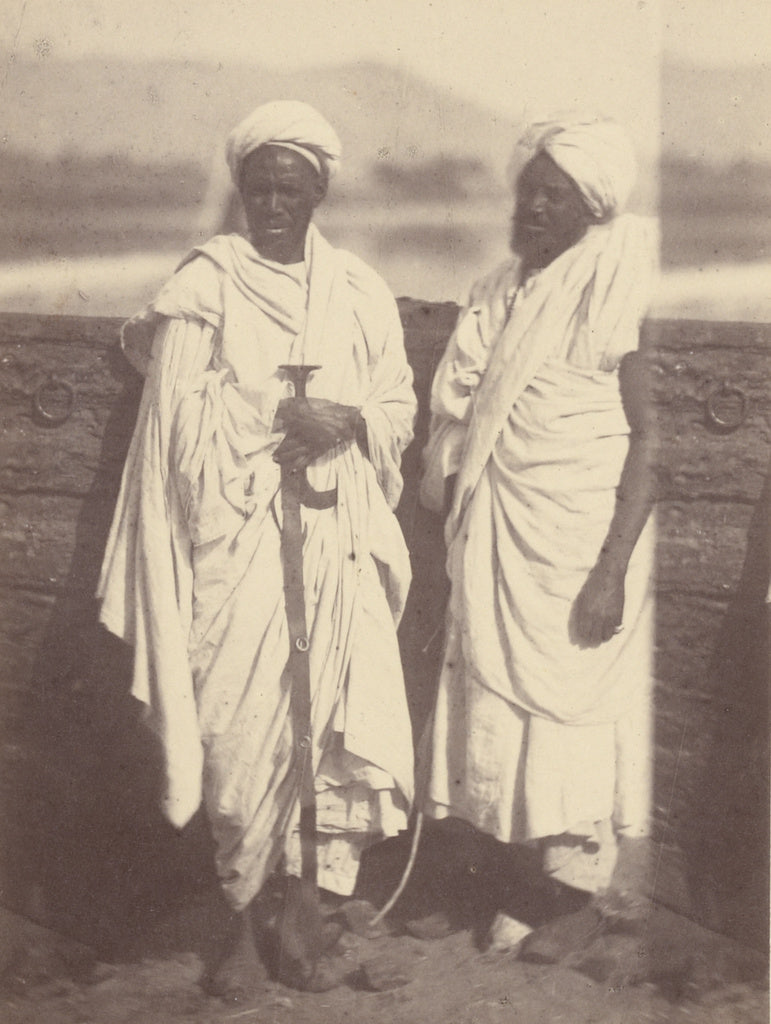 Théodule Devéria:[Portrait of Two Native Men on a Boat],16x12"(A3)Poster