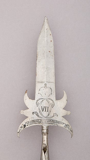 Spontoon with Fanion fanion dated 1748, spontoon earlier,  Poster Print Wall Art