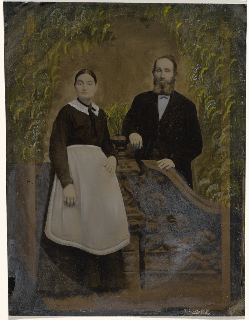 Unknown Artist:[Portrait of couple in garden scene],16x12"(A3)Poster