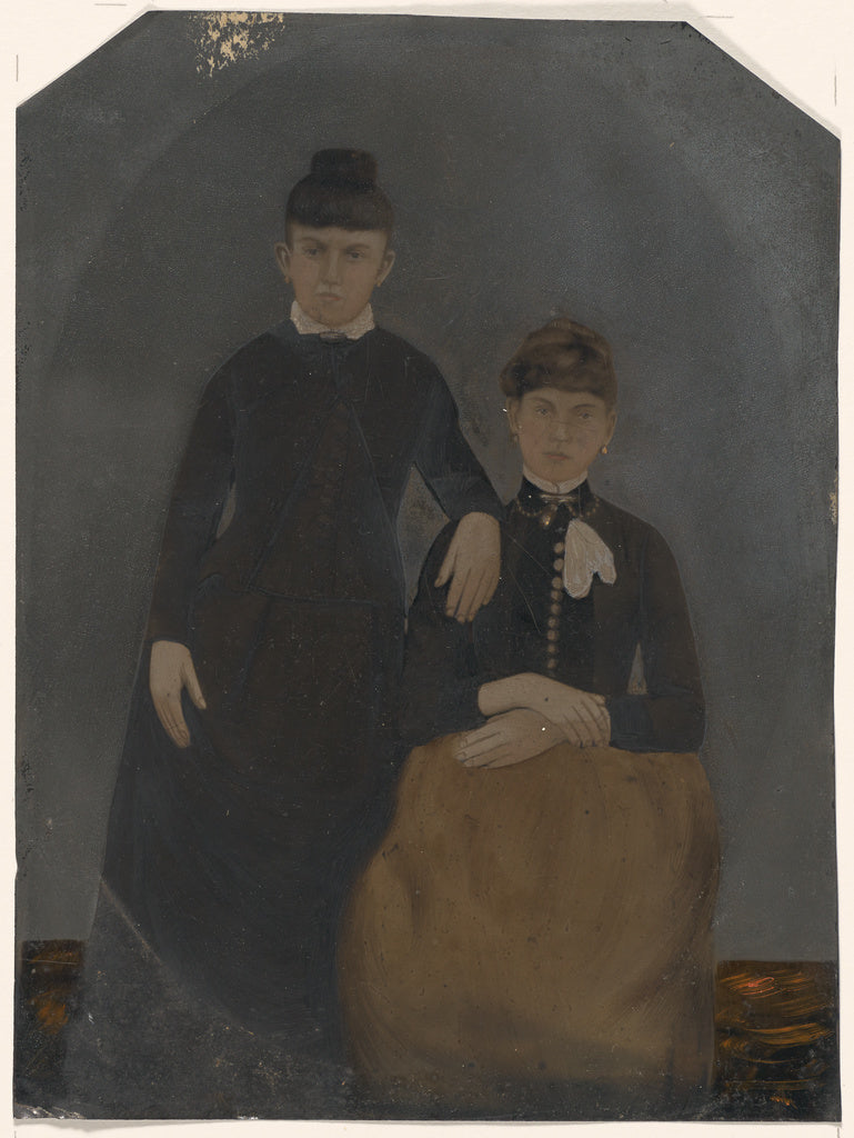Unknown Artist:[Portrait of two young women], Poster Print Wall Art