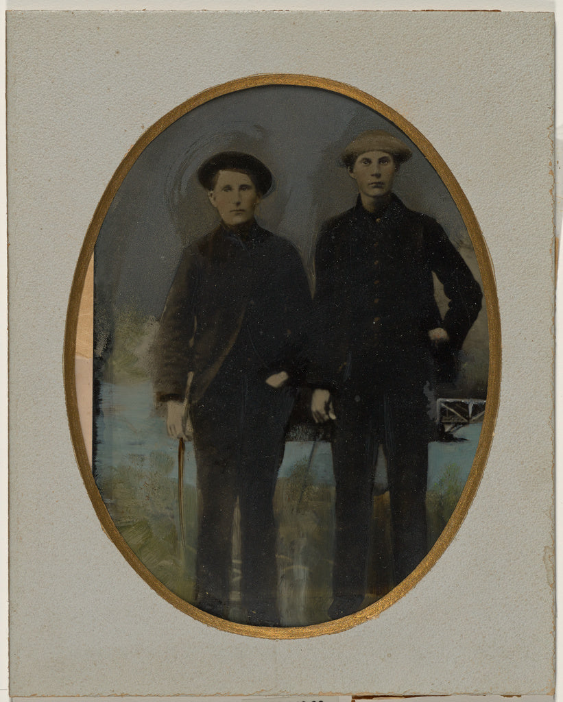 Unknown Artist:[Portrait of two men], Poster Print Wall Art