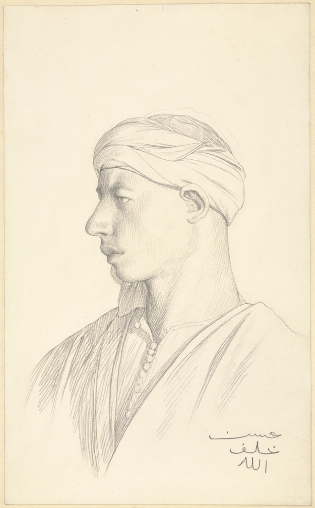 Jean-Léon Gérôme:Portrait of an Egyptian Fellah, Poster Print Wall Art