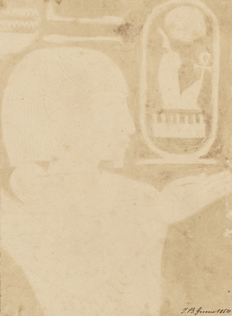John Beasley Greene:[Hieroglyphics, Figure Facing Right], Poster Print Wall Art