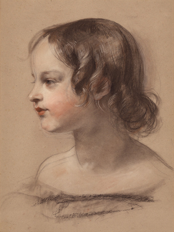 Sir Edwin Henry Landseer:Portrait of a Young Girl,16x12