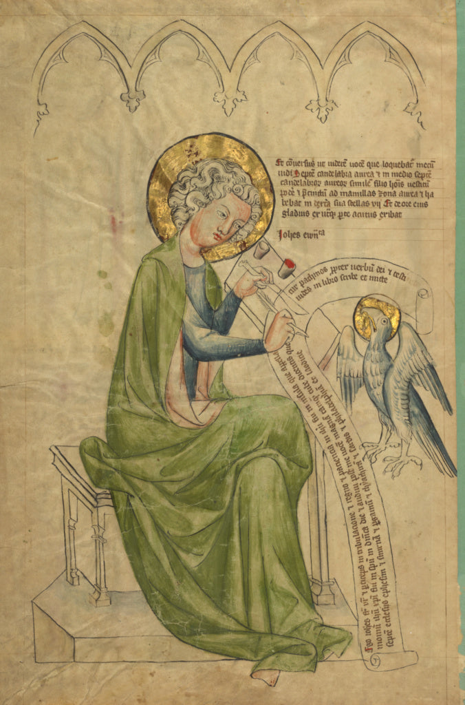 Unknown:Saint John the Evangelist Writing,16x12"(A3)Poster