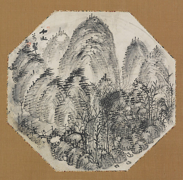 A Thousand Mountains in Deep Verdure c1811–19-Uragami Gyokud?,16x12"(A3)Poster