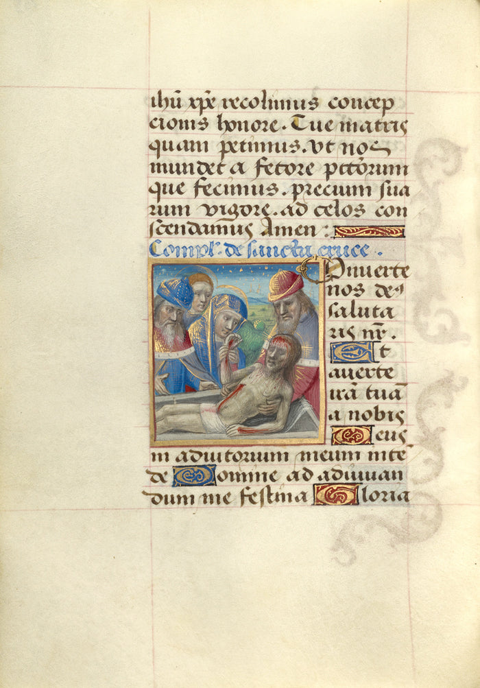 Master of Cardinal Bourbon:Entombment of Christ,16x12