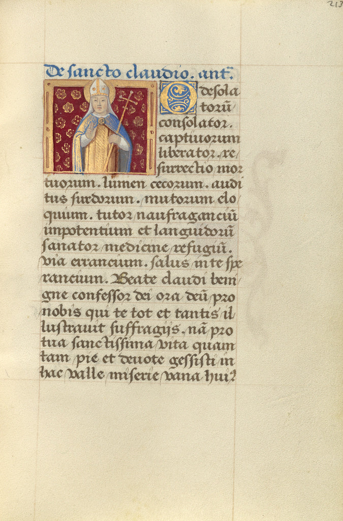 Master of Jacques de Besançon:Saint Claudius,16x12