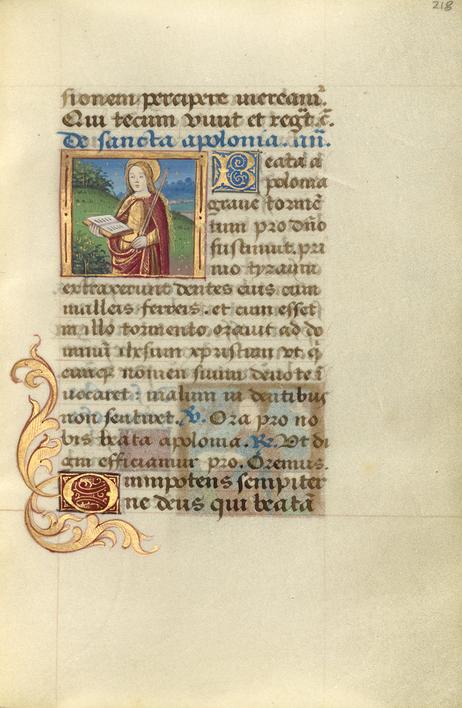 Master of Jacques de Besançon:Saint Apollonia,16x12"(A3)Poster