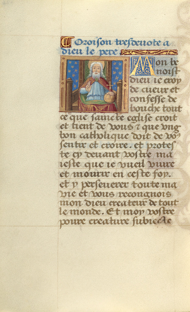 Master of Jacques de Besançon:God the Father,16x12