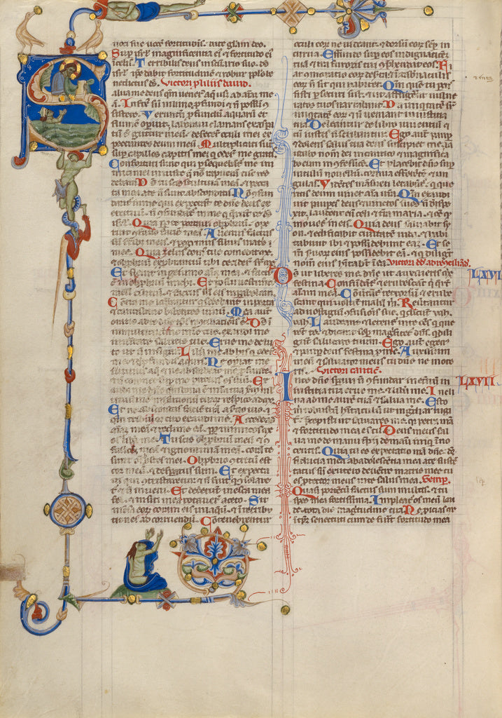 Unknown Artist:Initial S: David in the Water, Poster Print Wall Art