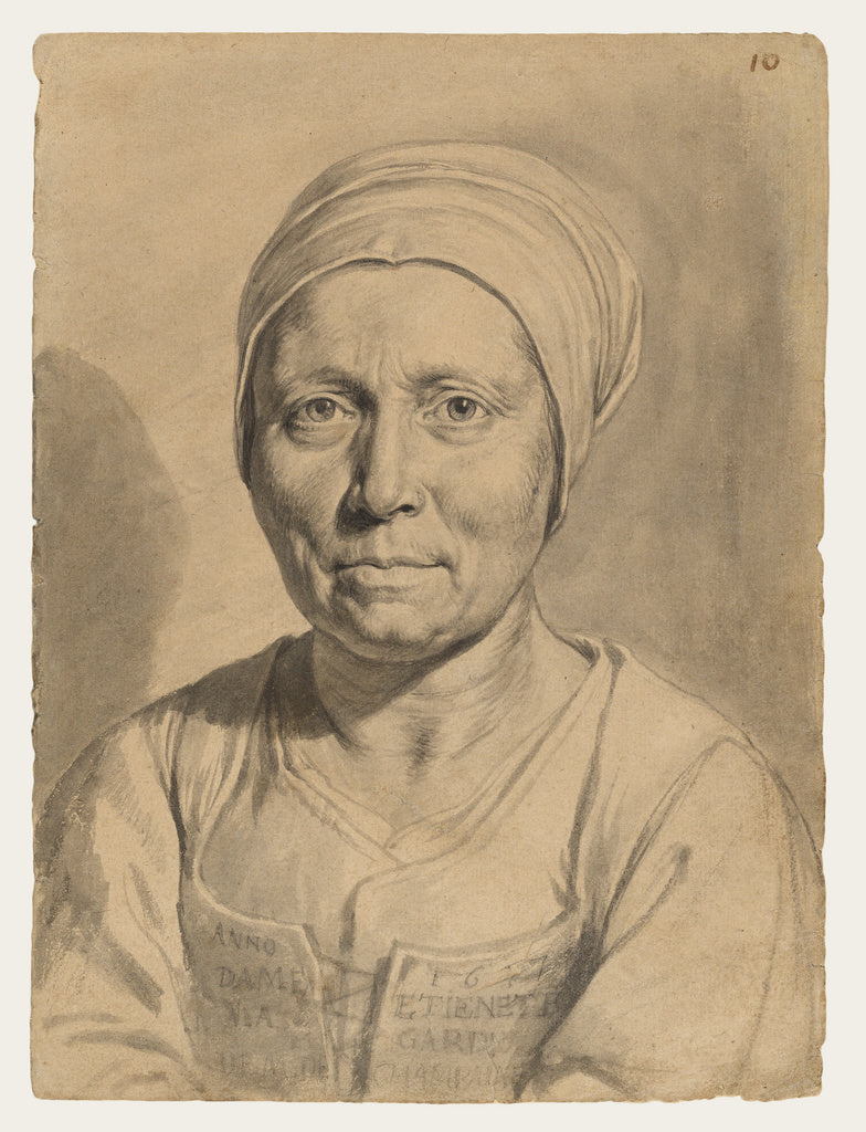 Philippe de Champaigne:Portrait of Dame etiennette,16x12"(A3)Poster