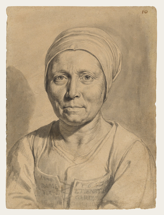 Philippe de Champaigne:Portrait of Dame etiennette,16x12