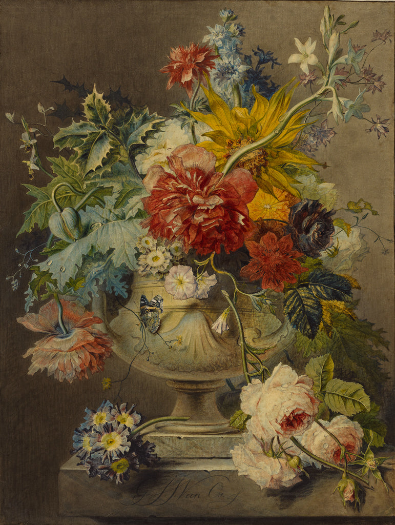 Georgius Jacobus Johannes van Os:Bouquet of Flowers in a Vas,16x12"(A3)Poster