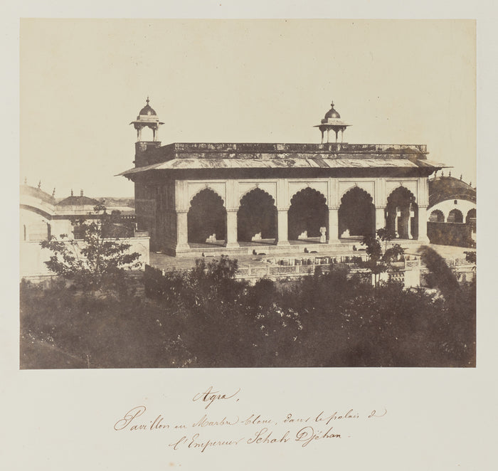 Baron Alexis de La Grange:Agra, Pavillon en marbre blanc, da,16x12