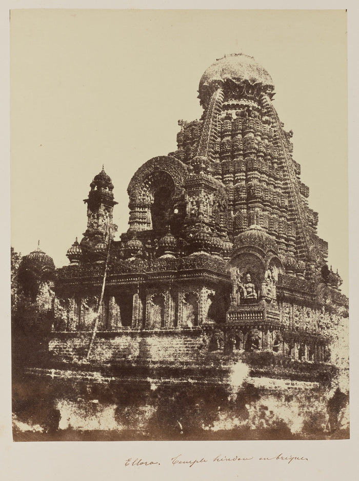 Baron Alexis de La Grange:Ellora, Temple hindou en brique,16x12