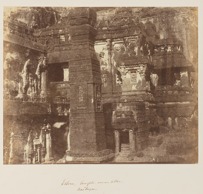 Baron Alexis de La Grange:Ellora, temple monolithe, Kaïlaç,16x12