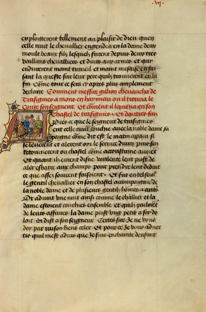 Lieven van Lathem:Initial A: The Count and Countess of Haina,16x12"(A3)Poster