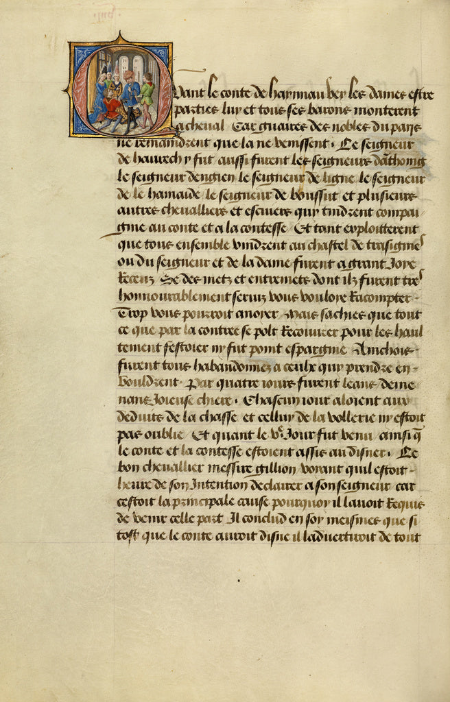 Lieven van Lathem:Initial Q: Gillion Asking the Count of Hai,16x12"(A3)Poster