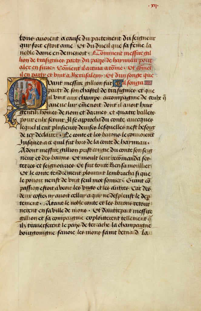 Lieven van Lathem:Initial Q: Gillion Receiving the Pope's Bl,16x12"(A3)Poster