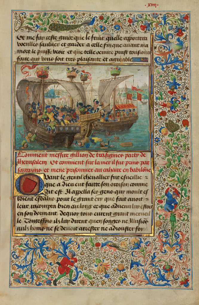 Lieven van Lathem:Gillion's Ship Attacked by the Sultan's Ar,16x12"(A3)Poster