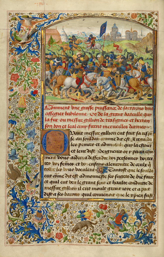 Lieven van Lathem:Gillion Defeating King Hector and Gillion ,16x12"(A3)Poster