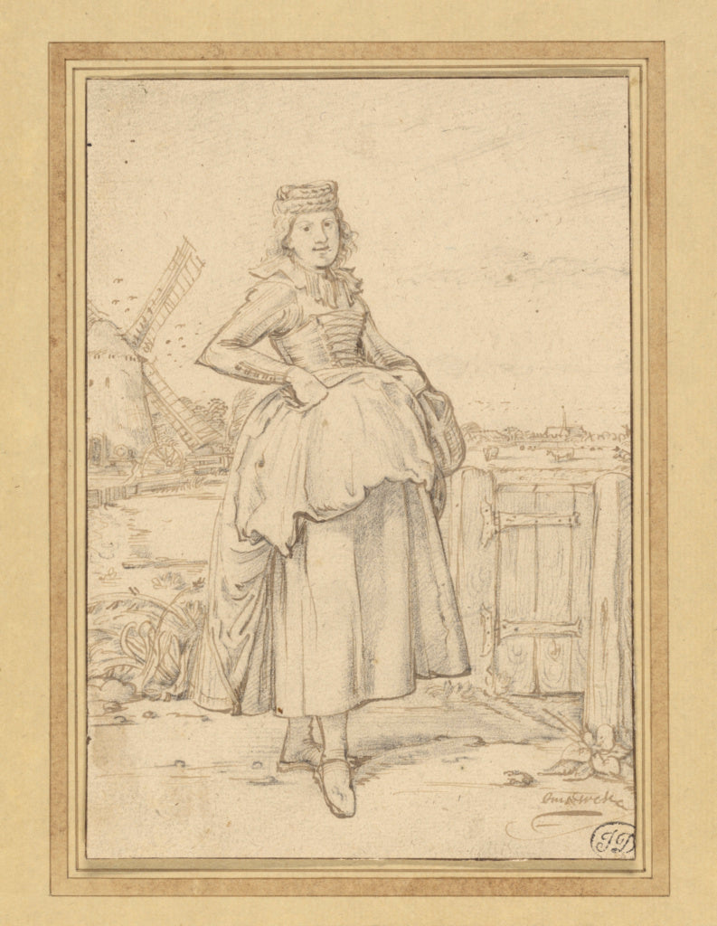 Willem Pietersz. Buytewech:A Peasant Girl from Alkmaar,16x12"(A3)Poster