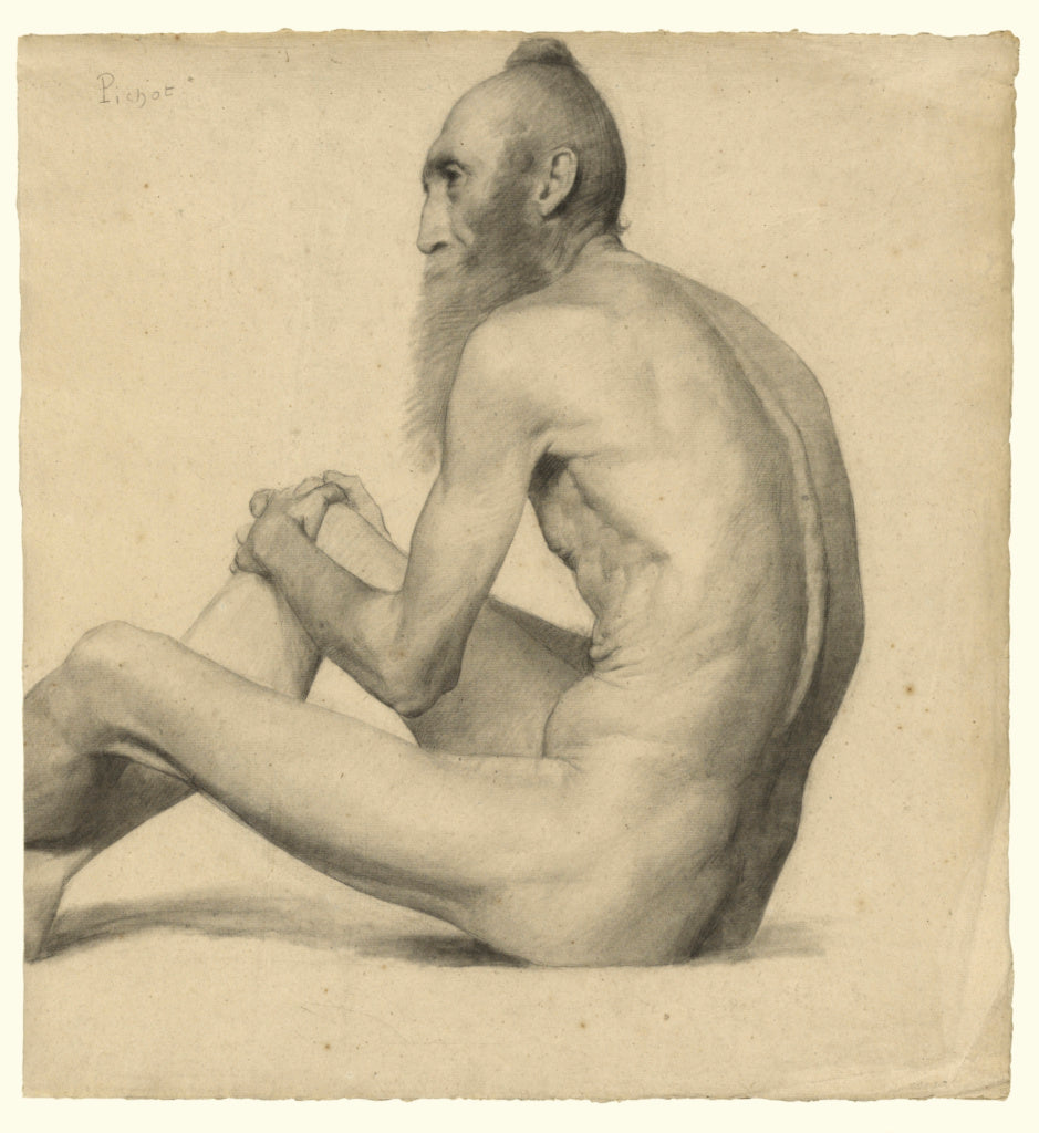 emile-Jules Pichot:Nude Study of an Indian Man,16x12"(A3)Poster