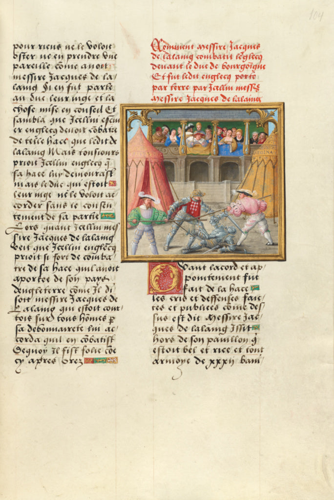 Master of the Getty Lalaing:Jacques de Lalaing Defeating an ,16x12