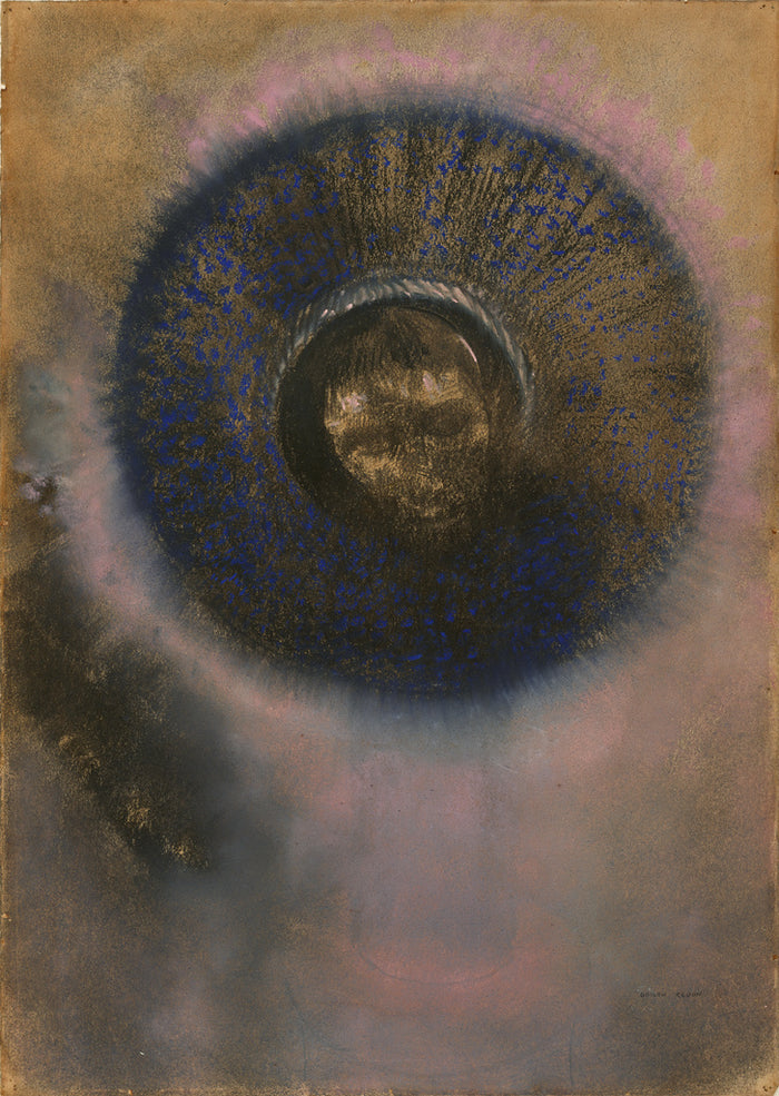 Odilon Redon:Head within an Aureole,16x12