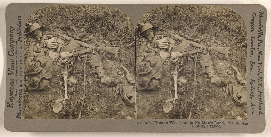 Underwood & Underwood:Human Wreckage in No Man's Land, Chemi, Poster Print Wall Art