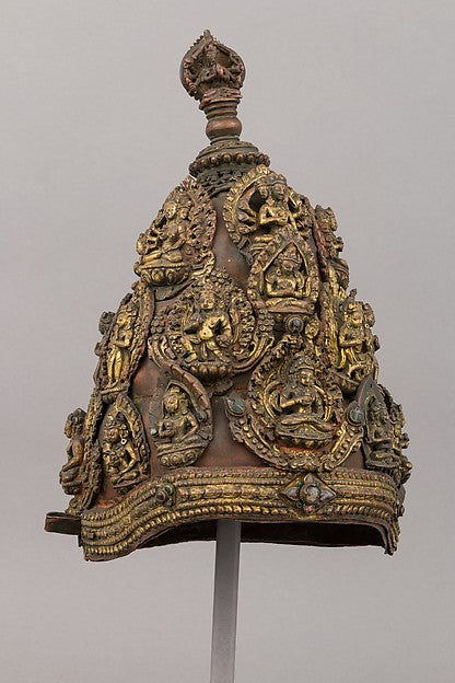 Vajracarya priest's crown dated 1630/32,16X12"(A3) Poster