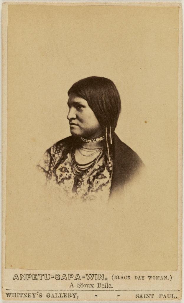 J. E. Whitney:Anpetu-Sapa-Win (Black Day Woman), A Sioux Bel,16x12"(A3)Poster