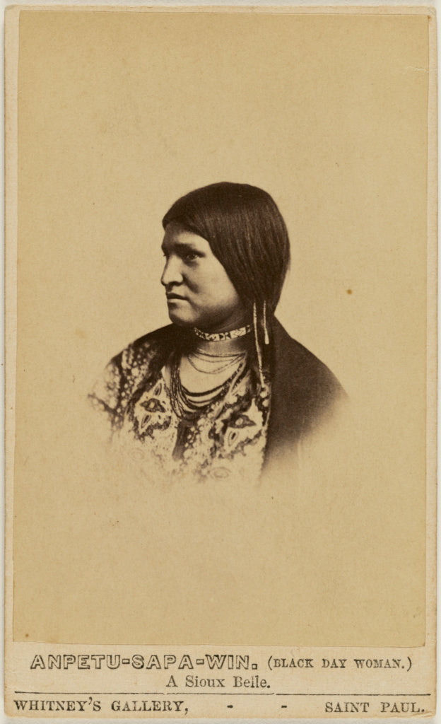 J. E. Whitney:Anpetu-Sapa-Win (Black Day Woman), A Sioux Bel,16x12