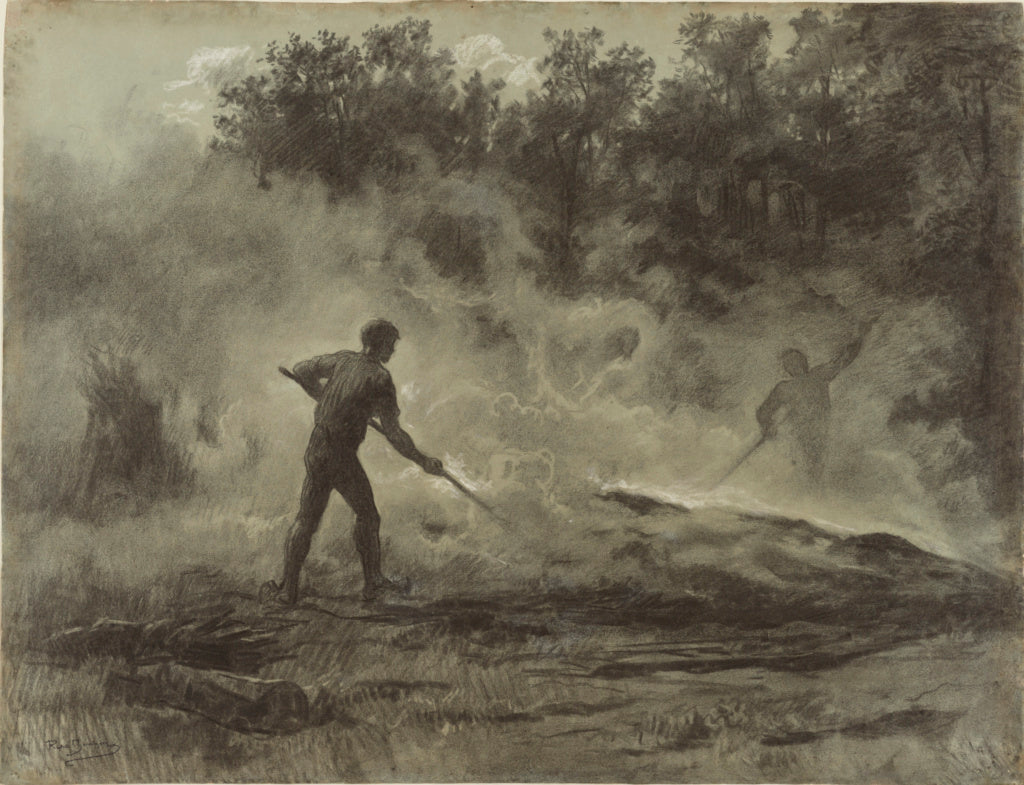 Rosa Bonheur:Charcoal burners (Les charbonniers),16x12"(A3)Poster