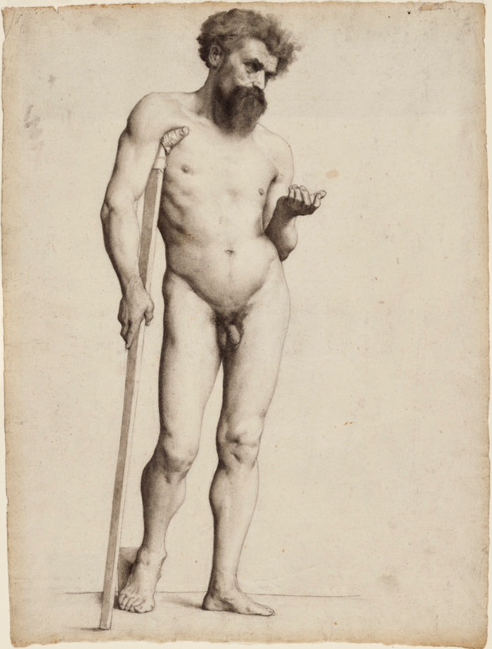 Gabriel Ferrier:Standing Male Nude,16x12
