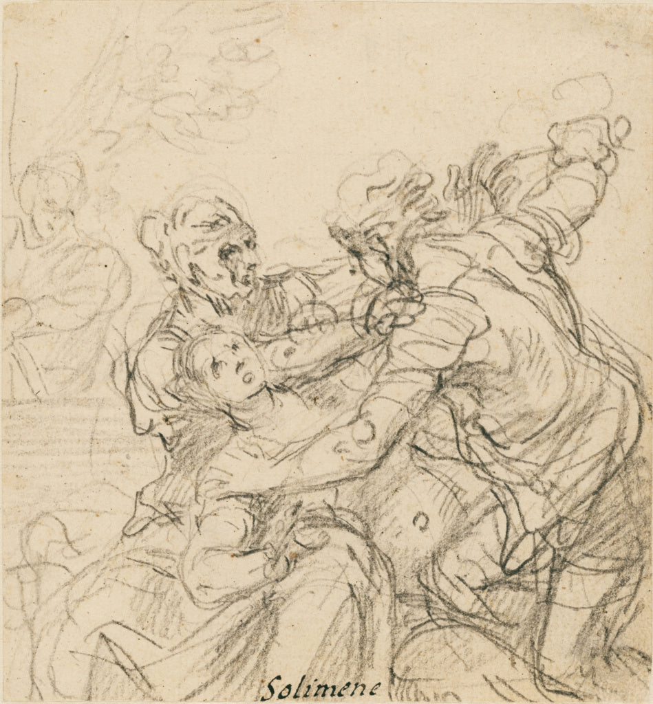 Francesco Solimena:Study for the Death of Messalina,16x12"(A3)Poster