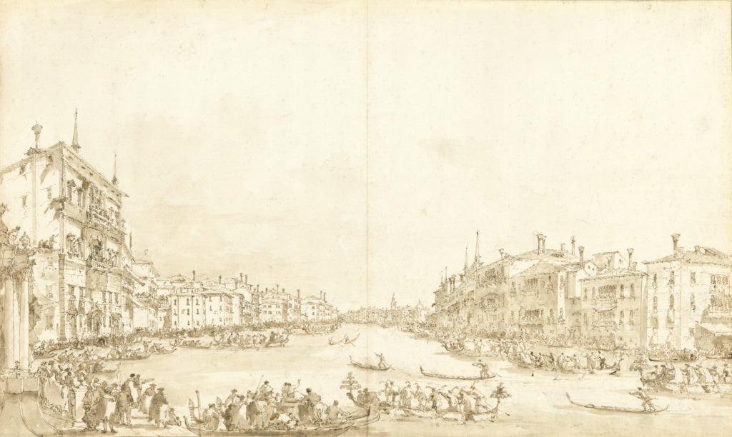 Francesco Guardi:A Regatta on the Grand Canal,16x12"(A3)Poster