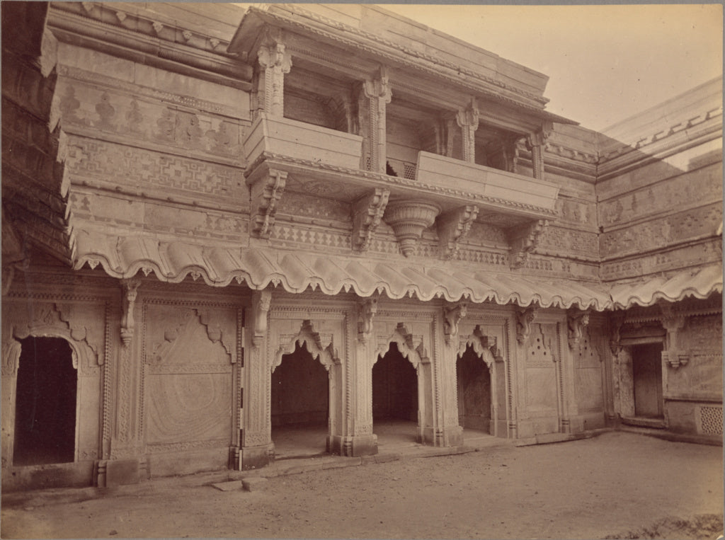 Lala Deen Dayal:Interior of Man Mandir, Gwalior,16x12"(A3)Poster