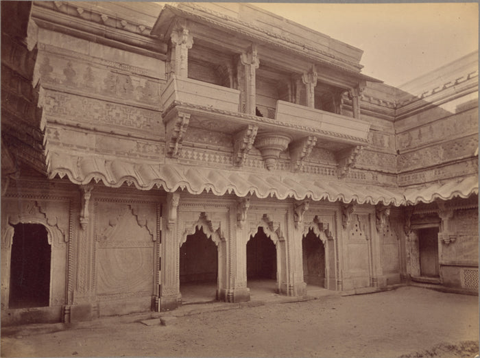 Lala Deen Dayal:Interior of Man Mandir, Gwalior,16x12