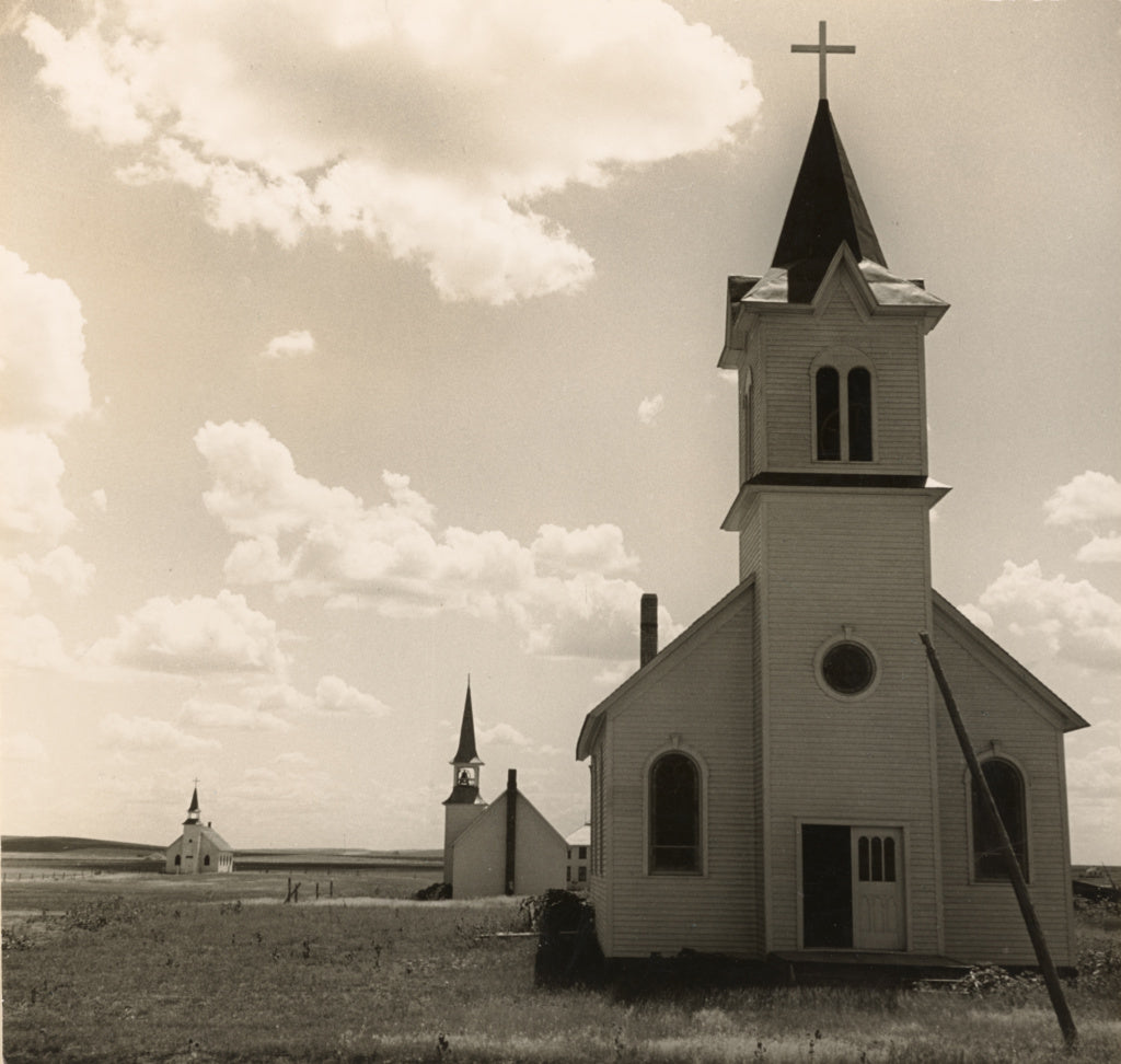 Dorothea Lange:Three Churches of the High Plains, near Winne,16x12"(A3)Poster