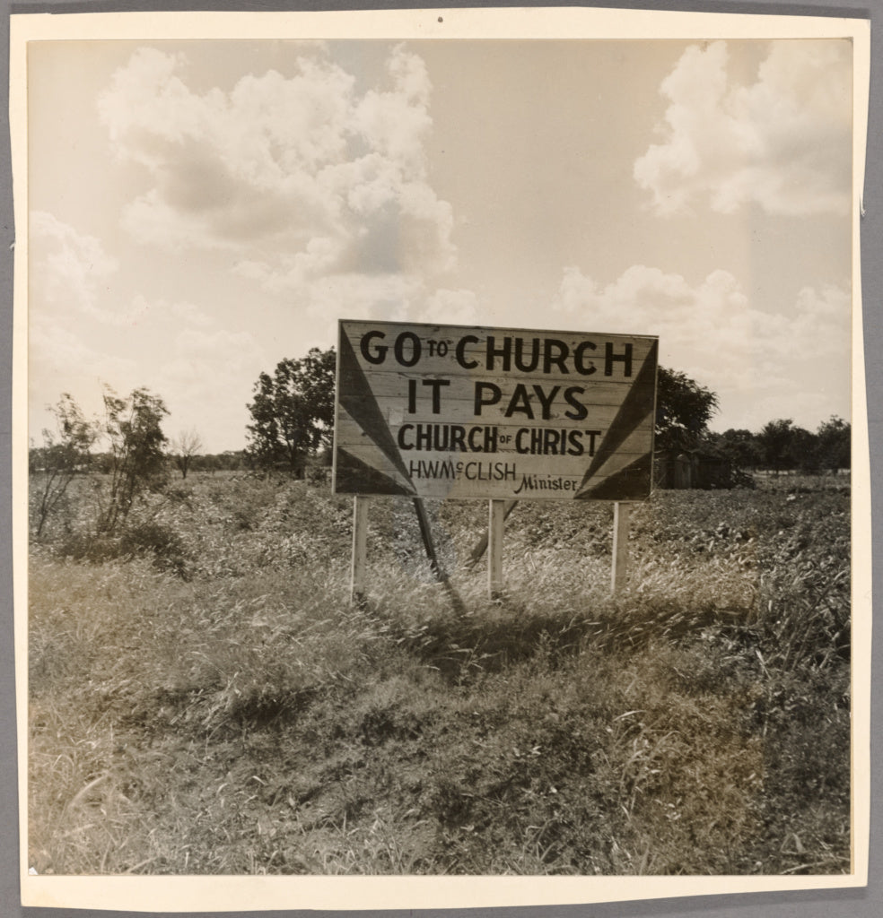 Dorothea Lange:Georgia road sign,16x12"(A3)Poster