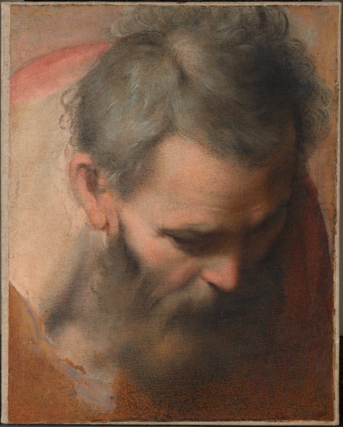 Federico Barocci:Head of Saint Joseph,16x12