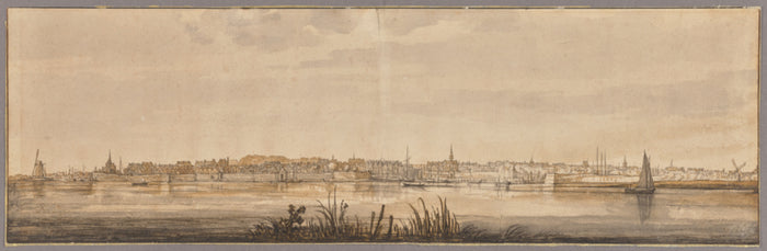 Aelbert Cuyp:Panoramic View of Dordrecht and the River Maas,16x12