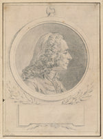 Augustin de Saint-Aubin:Portrait of Voltaire, after His Bust,16x12"(A3)Poster