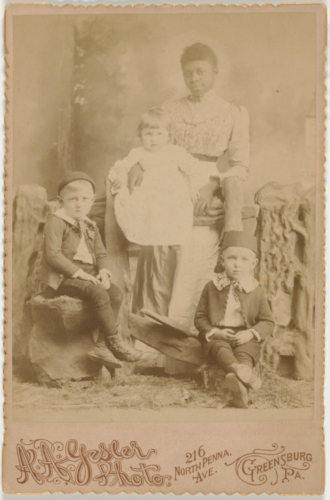 A.A. Gesler studio:[Three children and their nanny],16x12"(A3)Poster