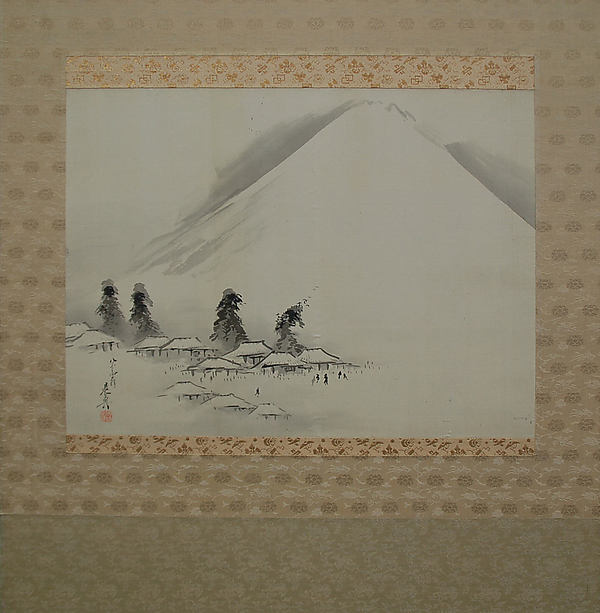 Mt. Fuji in Winter dated 1890-Shibata Zeshin,  Poster Print