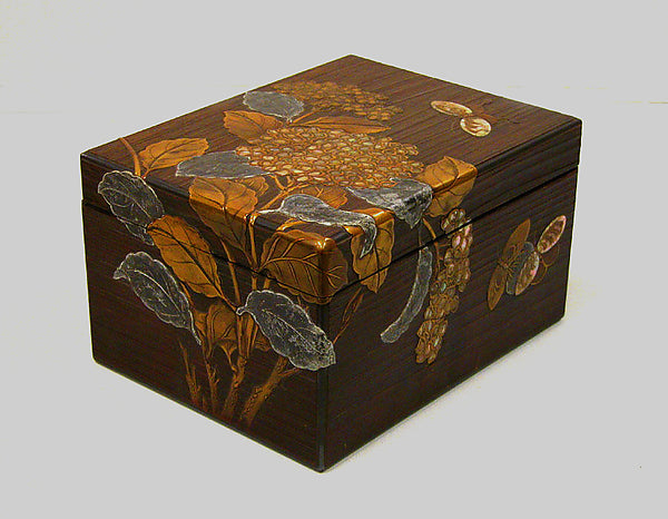 ,Document Box with Hydrangeas and Butterflies,16x12